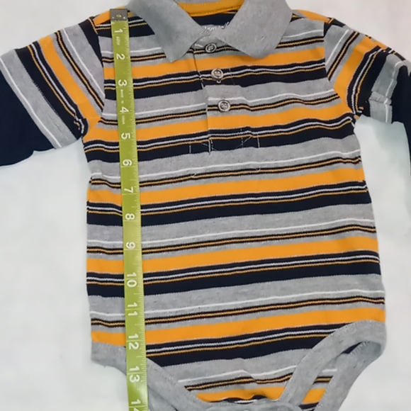 Wonderkids Layered-Look Stripe Polo Bodysuit - Picture 9 of 11
